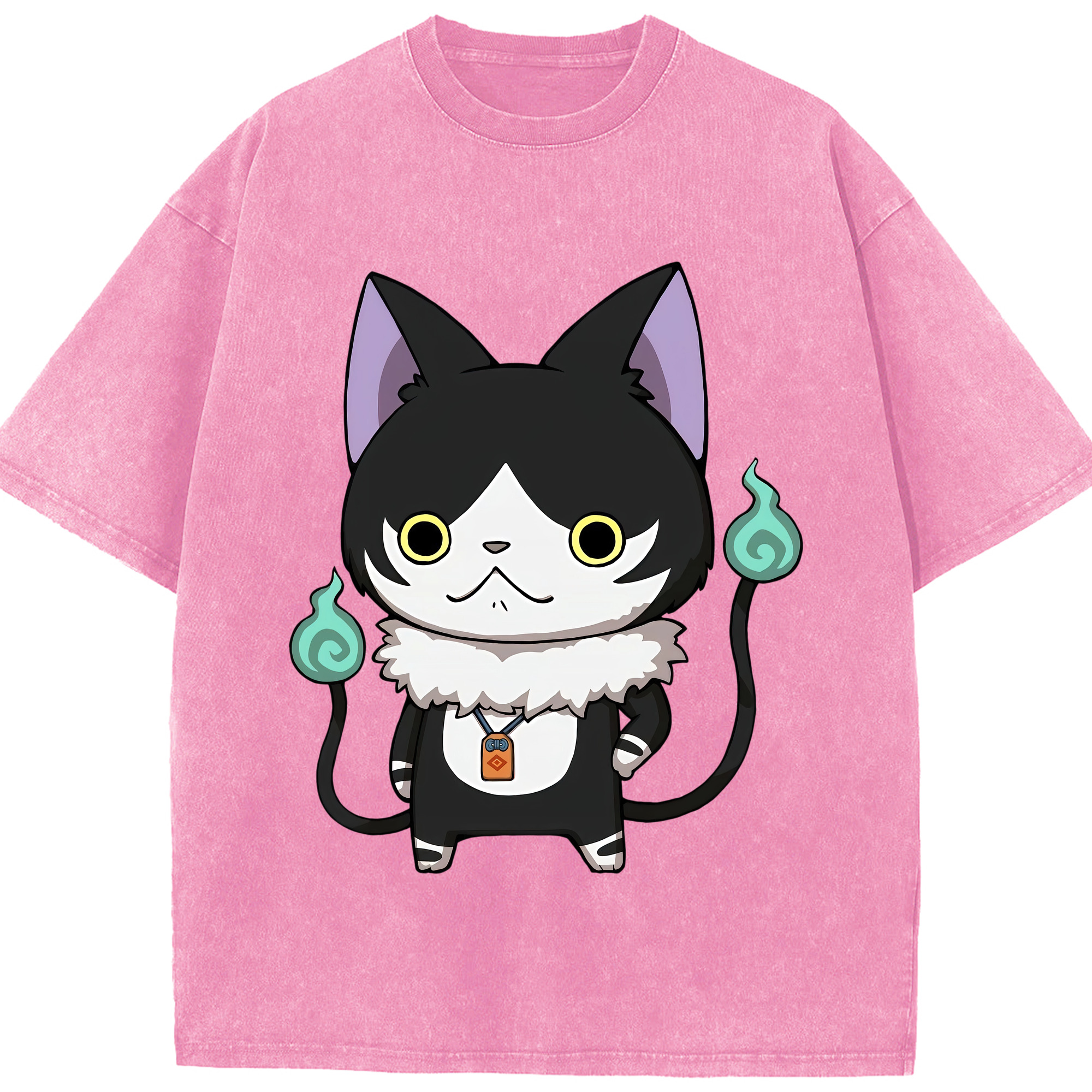 （画像用） 妖怪ウォッチ Yo-kai Watch 綿100% ヴィンテージ風 半袖Tシャツ（フロントプリント）